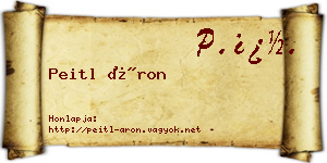 Peitl Áron névjegykártya